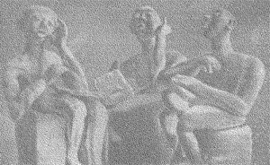Скульптура слепого «Беседа» (по Г. Ревешу)